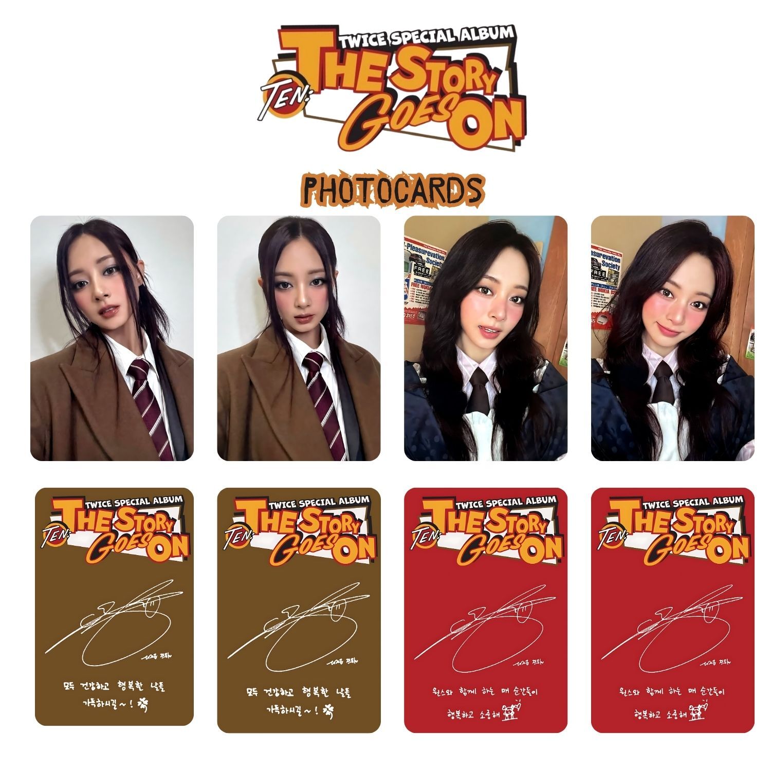 TWICE Tzuyu '' TEN : The Story Goes On '' Photocards Set