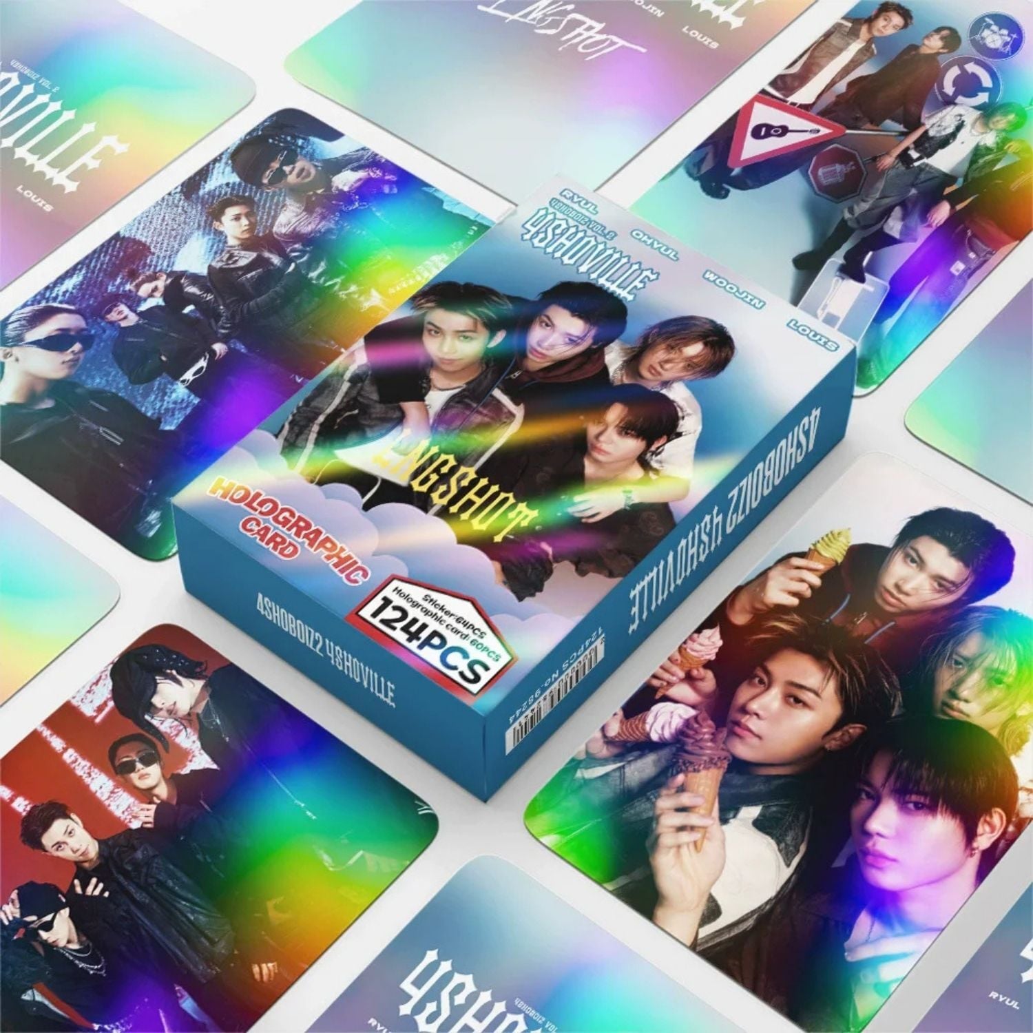 LNGSHOT '' 4SHOVILLE  '' Çift Yön Baskılı Hologramlı Lomo Card Seti (60 Pcs)