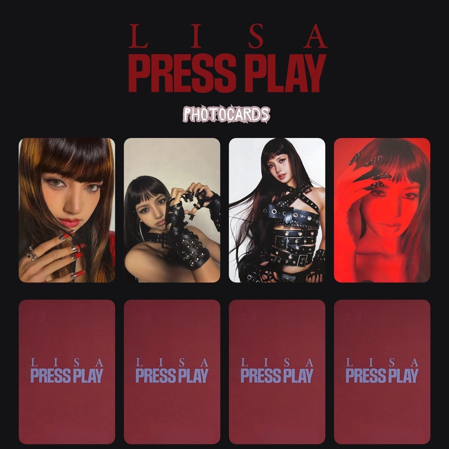 BLACKPINK LISA '' Press Play '' Photocards Set 2