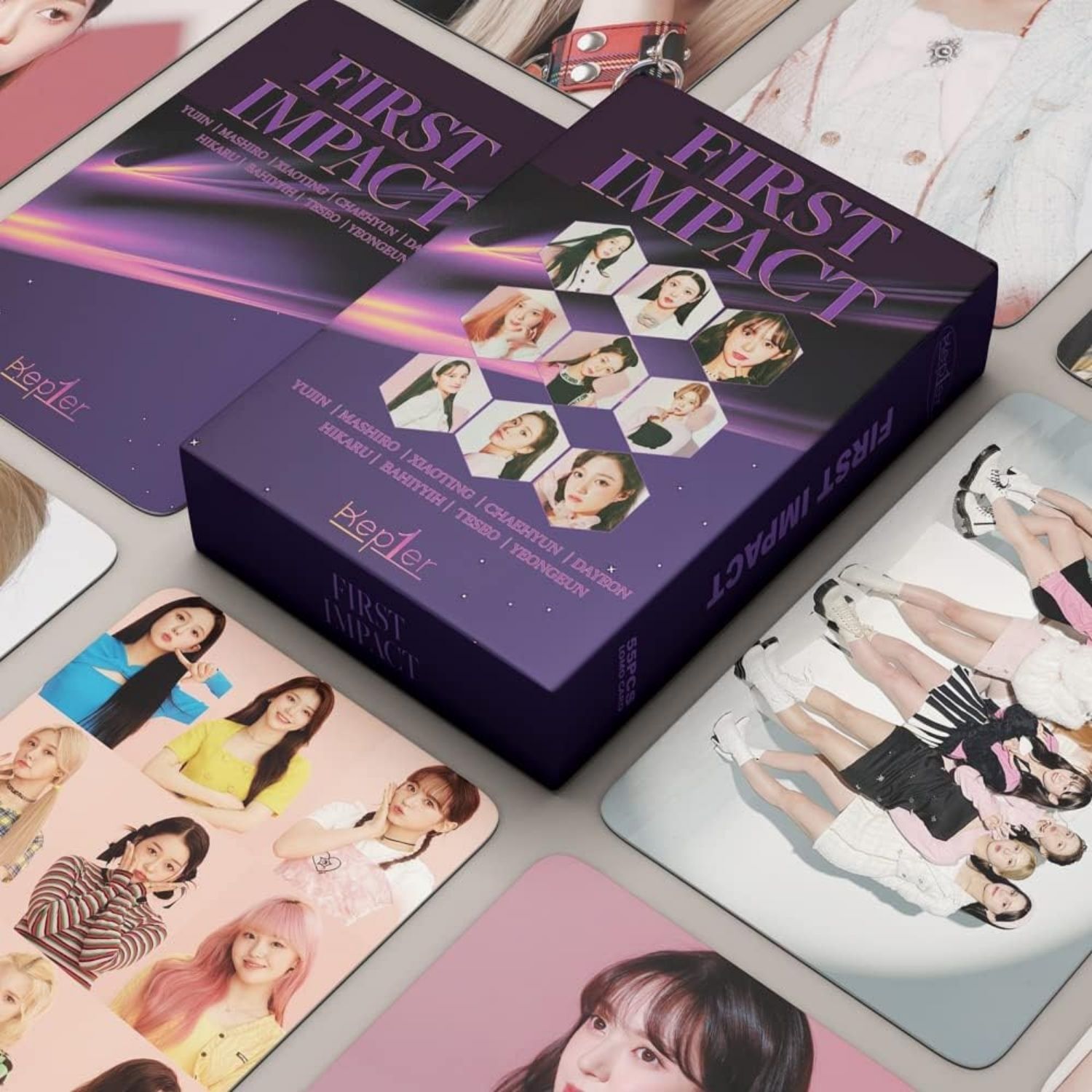 Kep1er “ First Impact '' Çift Yön Baskılı Lomo Card Seti