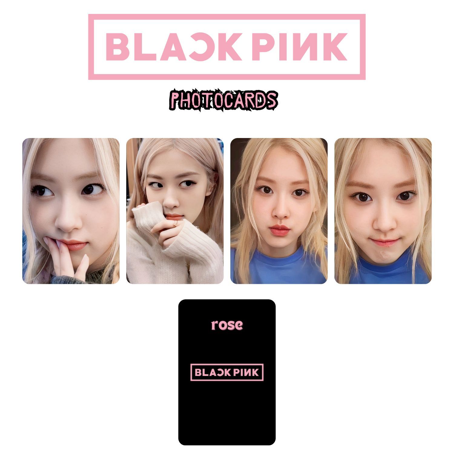 BLACKPINK '' Rose '' Photocards Set 1