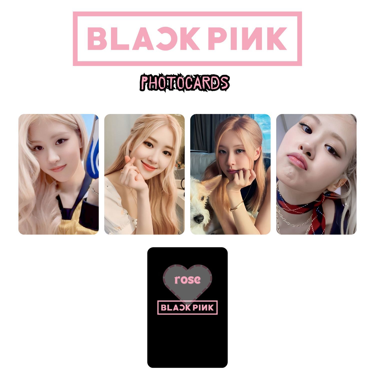 BLACKPINK '' Rose '' Photocards Set 2