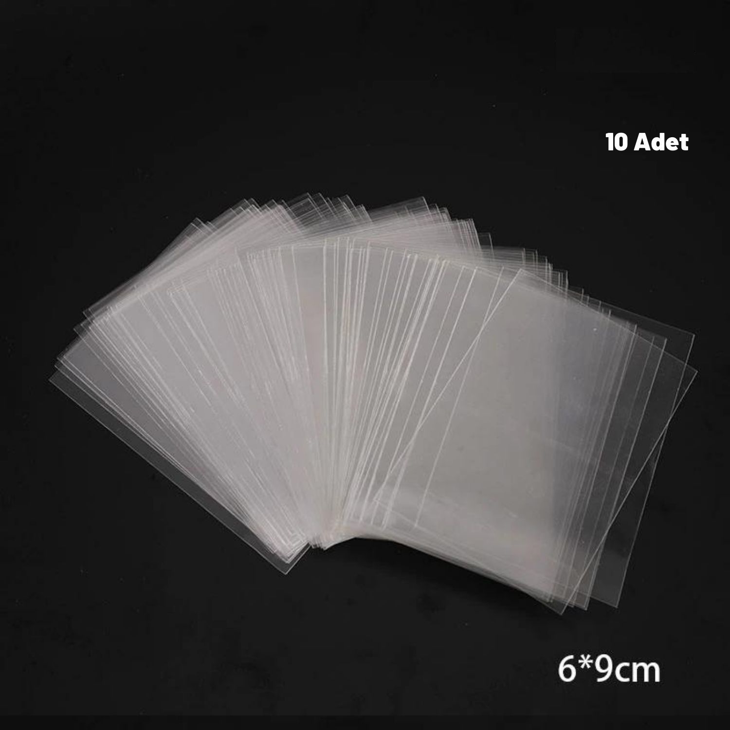 Şeffaf Desensiz Kart Koruyucu (10 Adet-6x9 cm)
