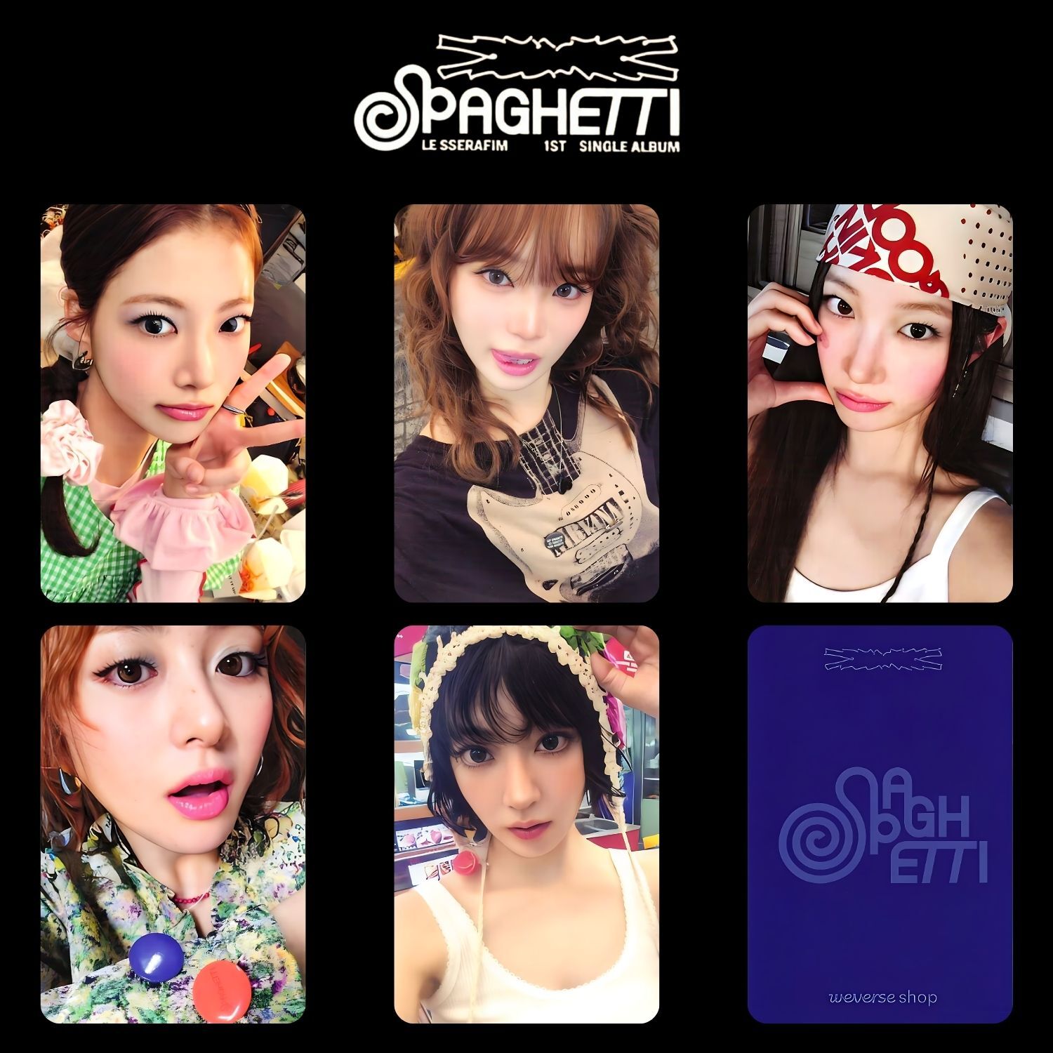 LE SSERAFIM '' Spaghetti '' Photocard Set POB 1