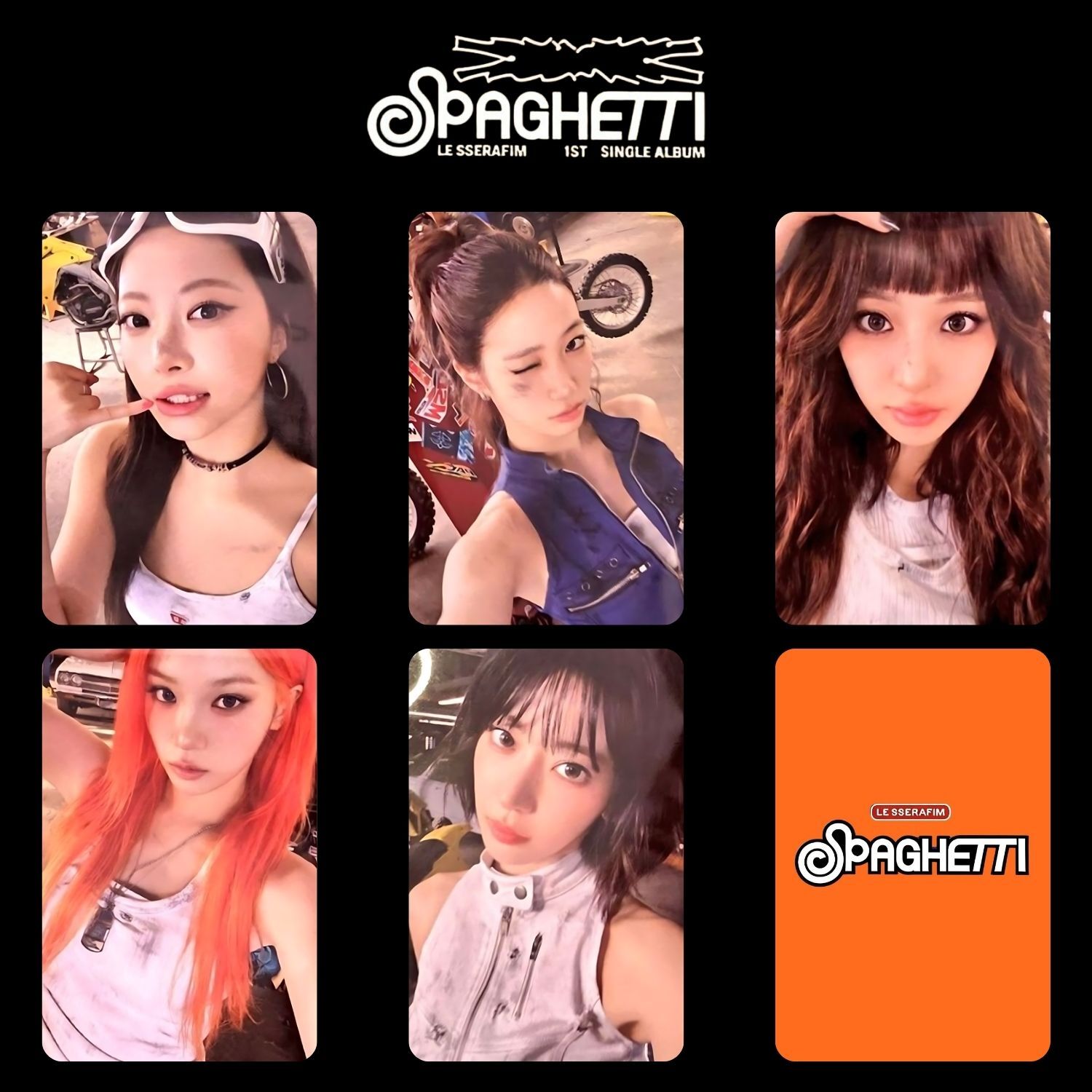 LE SSERAFIM '' Spaghetti '' Photocard Set POB 3