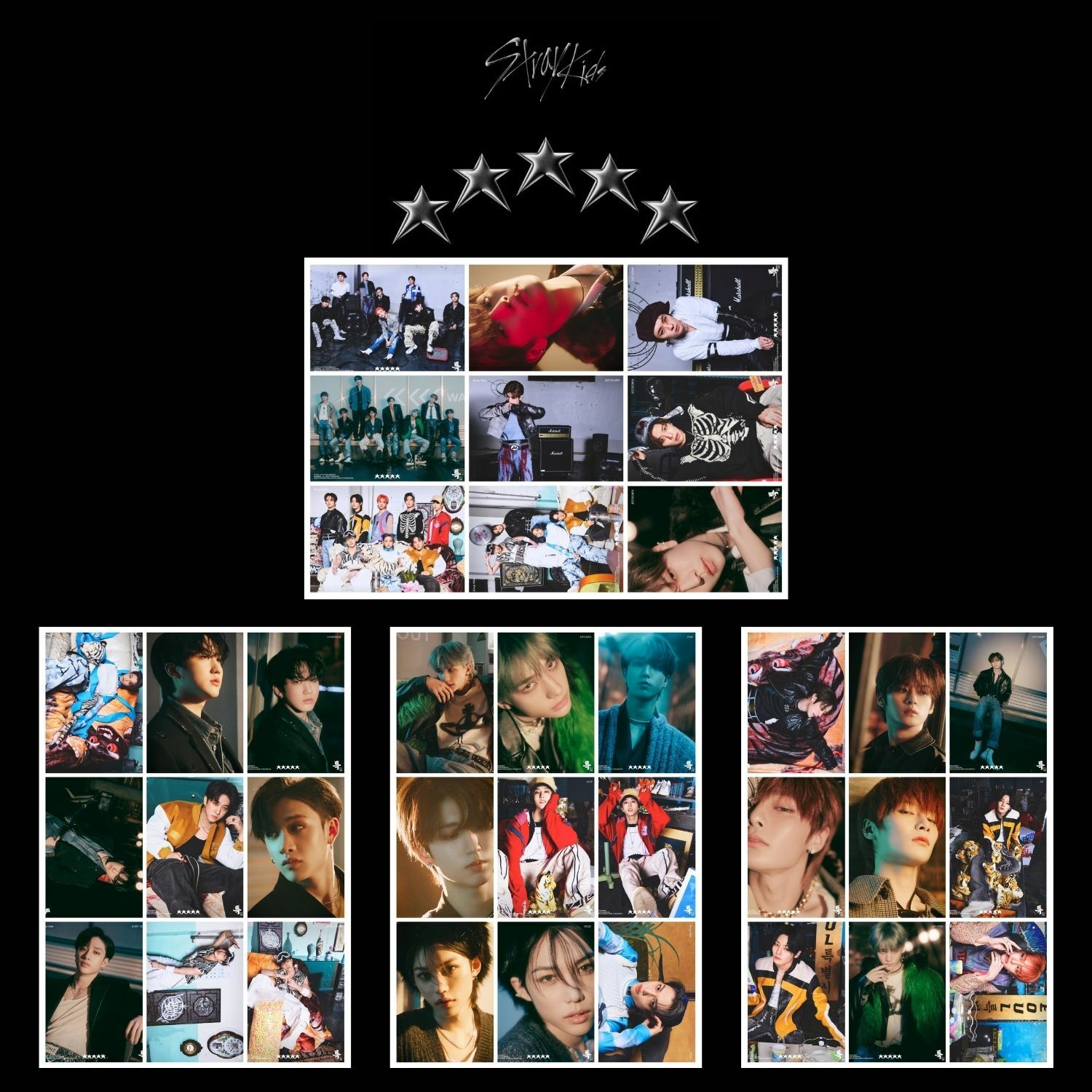 STRAY KIDS '' 5 Star '' Fotokart Seti
