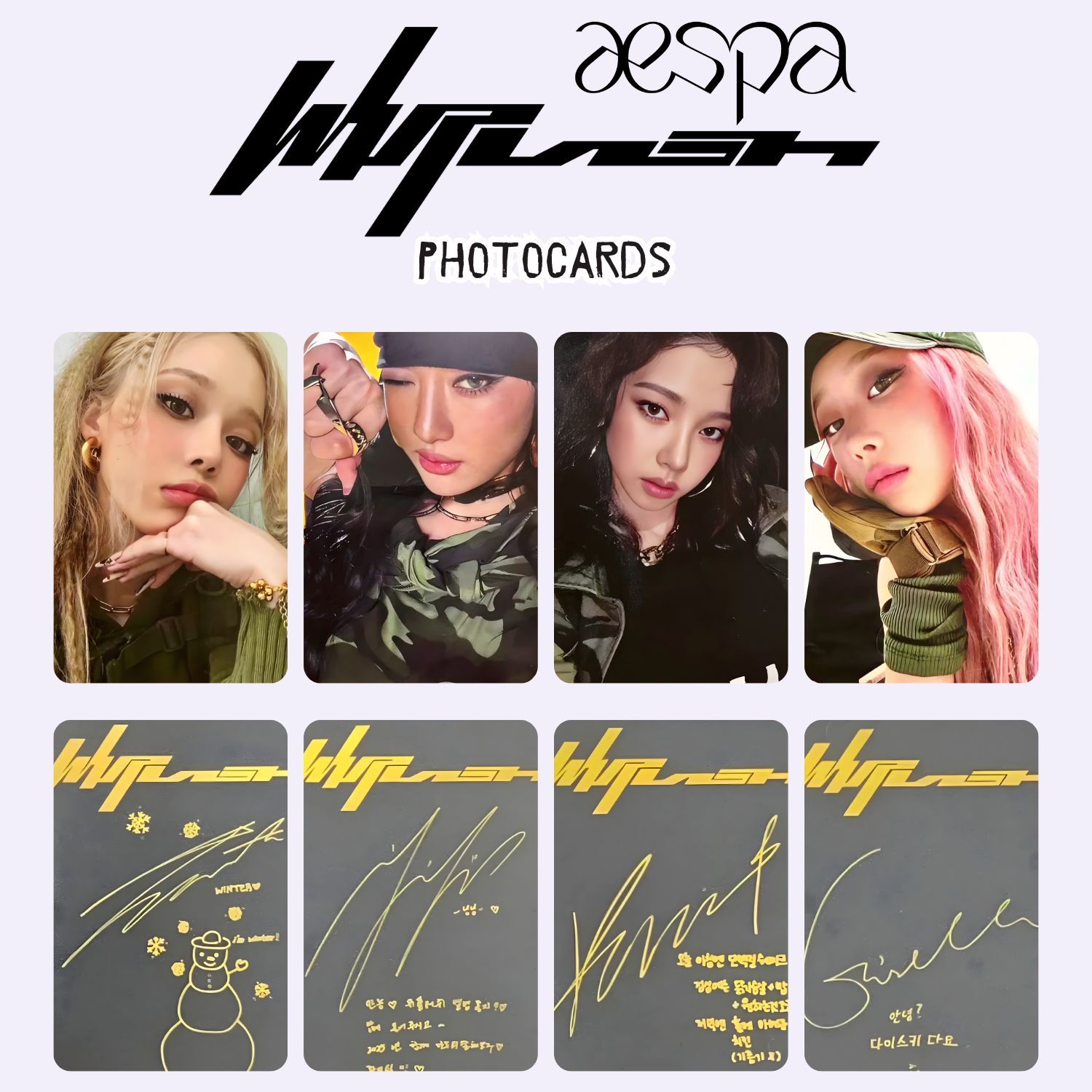 AESPA '' Whiplash '' SMINI Ver. Photocards Set
