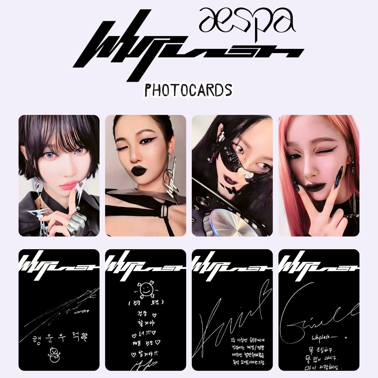 AESPA '' Whiplash '' Beat Ver. Photocards Set