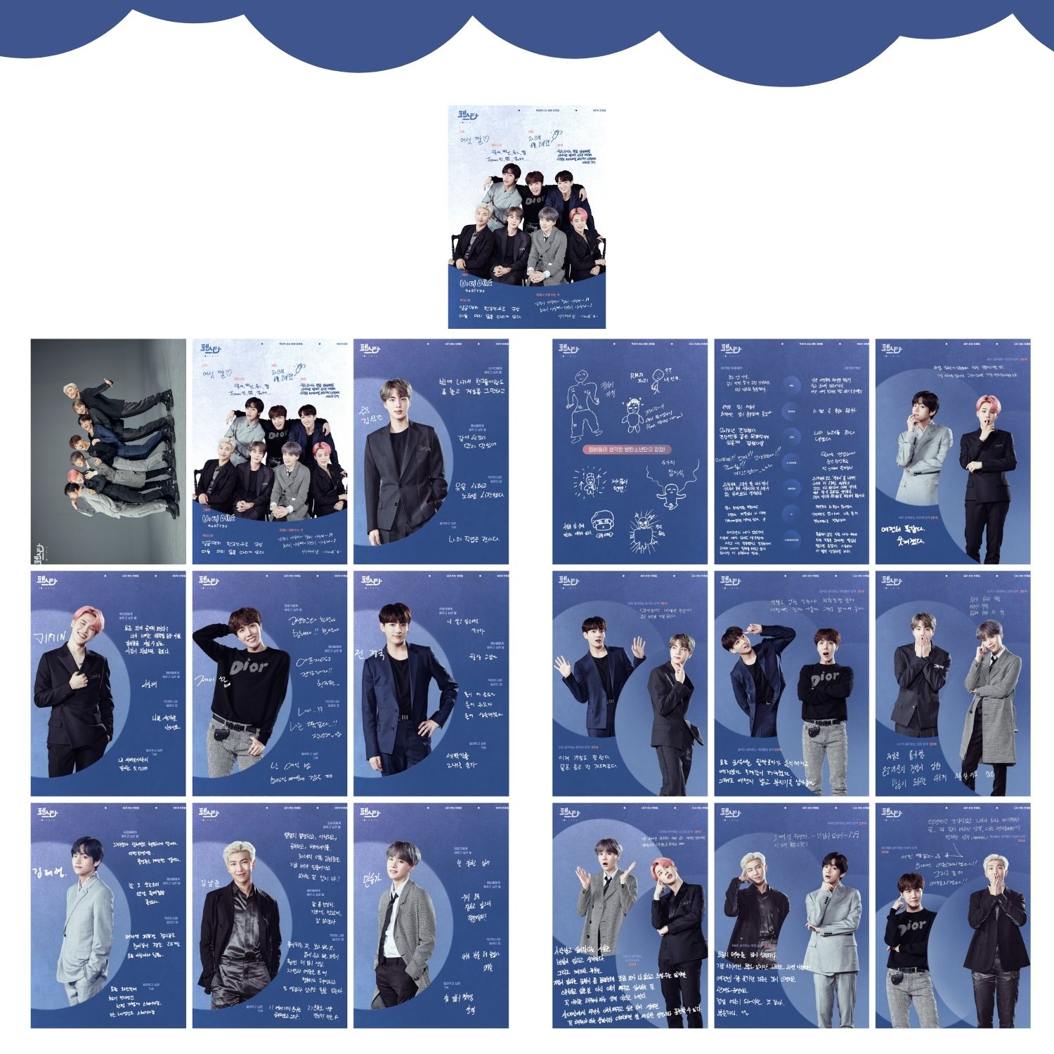 BTS '' 2019 Festa Profile '' Fotokart Seti