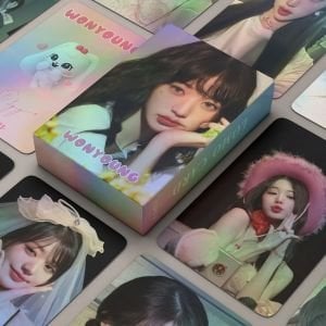 IVE '' Wonyoung '' Çift Yön Baskılı Hologramlı/Lomo Card Seti