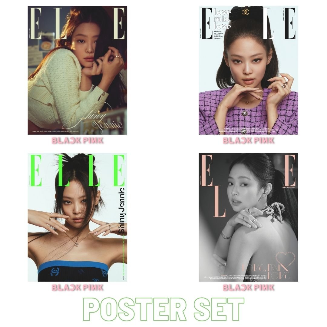 BLACKPINK Jennie  '' ELLE '' Poster Set