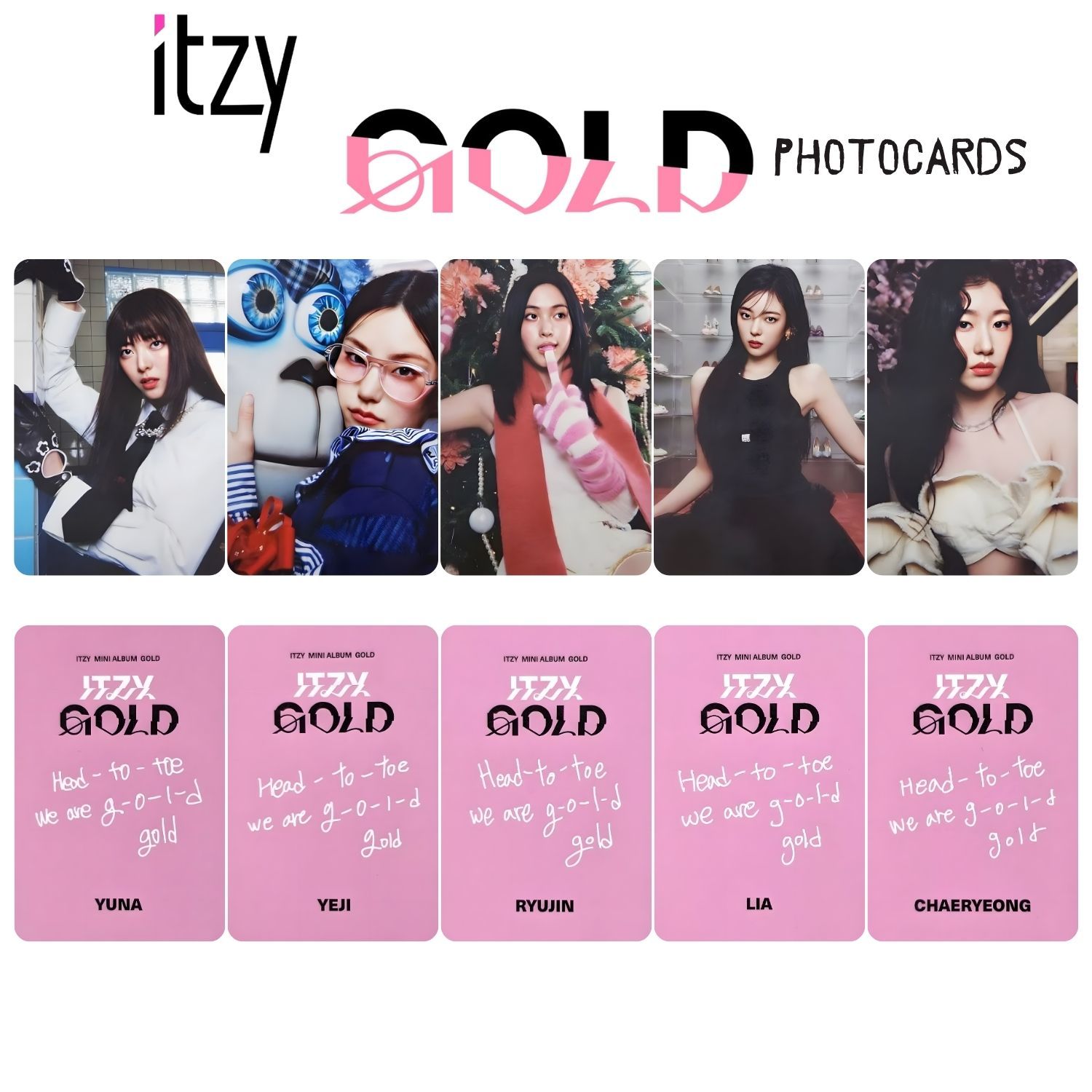 ITZY '' Gold '' Nemo Pink Ver. Photocards Set