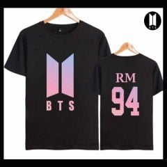 BTS NEW LOGO RENKLI ''RAP MONSTER'' TSHIRT - SIYAH