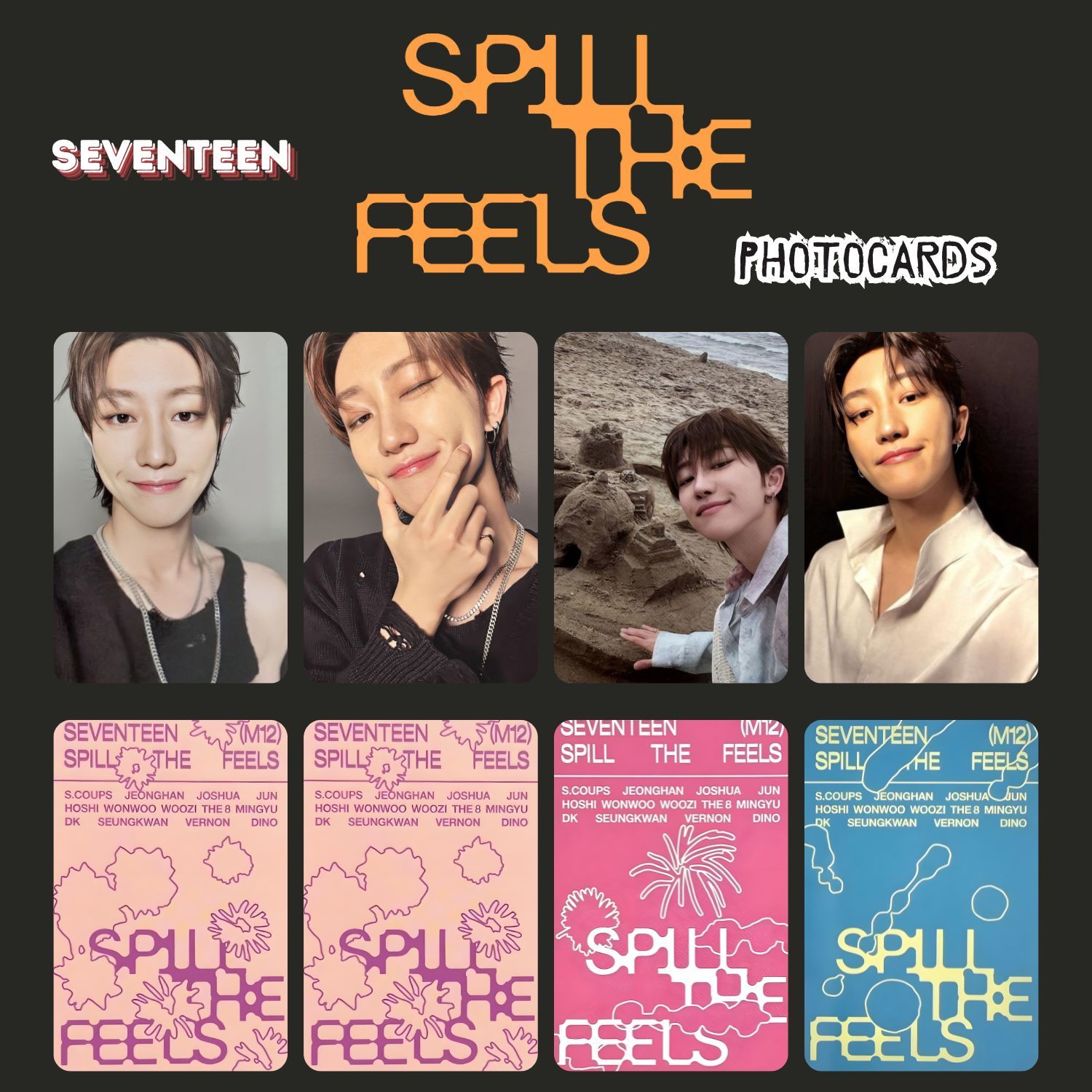 SEVENTEEN セブチカフェ ECトレカ THE8 SEVENTEEN The8 '' Spill The Feels '' Photocards Set