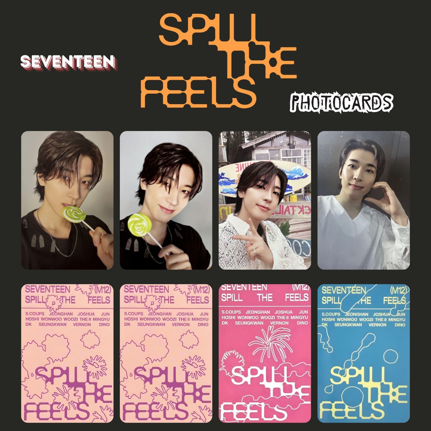 SEVENTEEN Wonwoo '' Spill The Feels '' Photocards Set