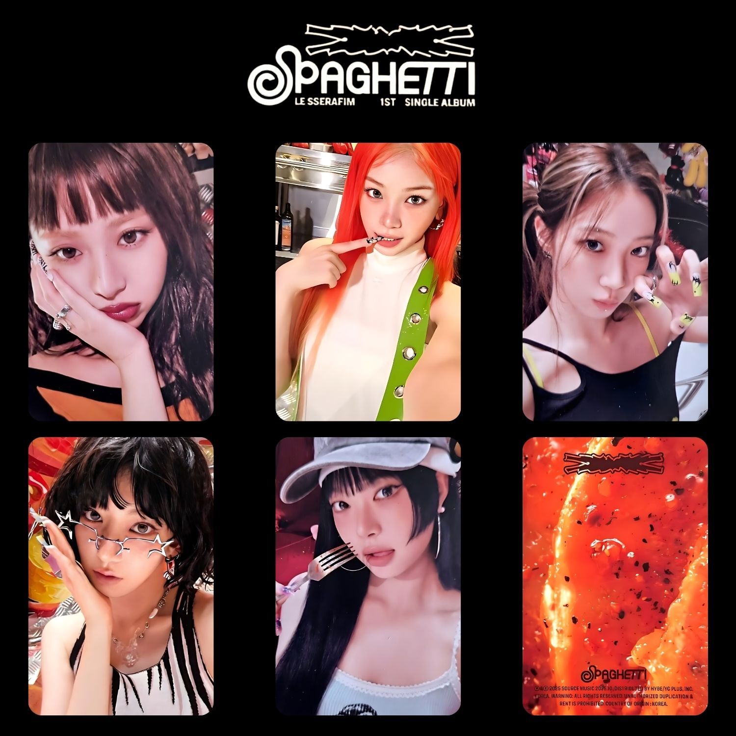 LE SSERAFIM '' Spaghetti '' Photocard Set VOL 1