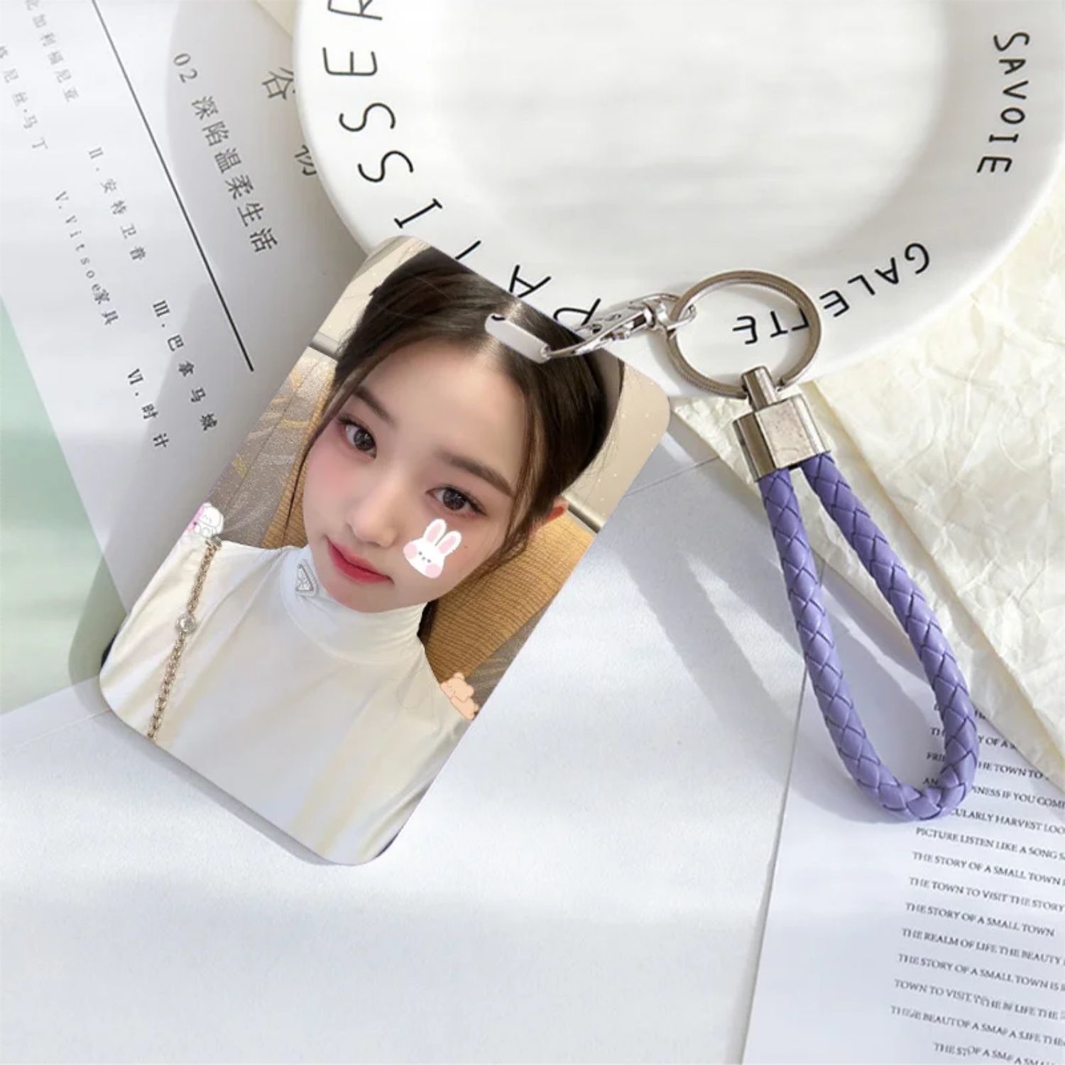IVE '' Wonyoung '' Sert Kapak Card Holder/Anahtarlık
