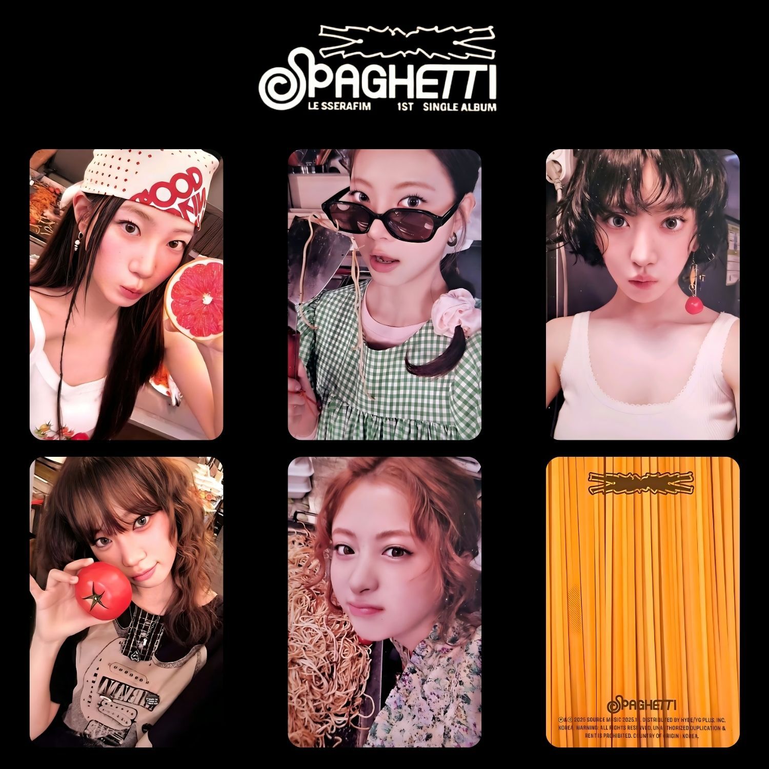 LE SSERAFIM '' Spaghetti '' Photocard Set VOL 3