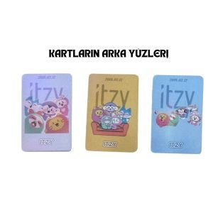 ITZY Çift Yön Baskılı Hologramlı Laser/Lomo Card Seti