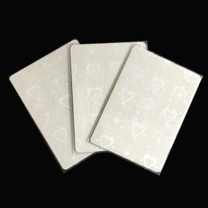 Şeffaf Kalp Desenli Kart Koruyucu (5 Adet)