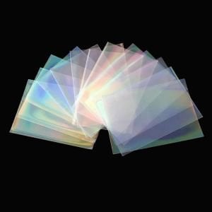 Şeffaf Gökkuşağı Desenli Kart Koruyucu (5 Adet)