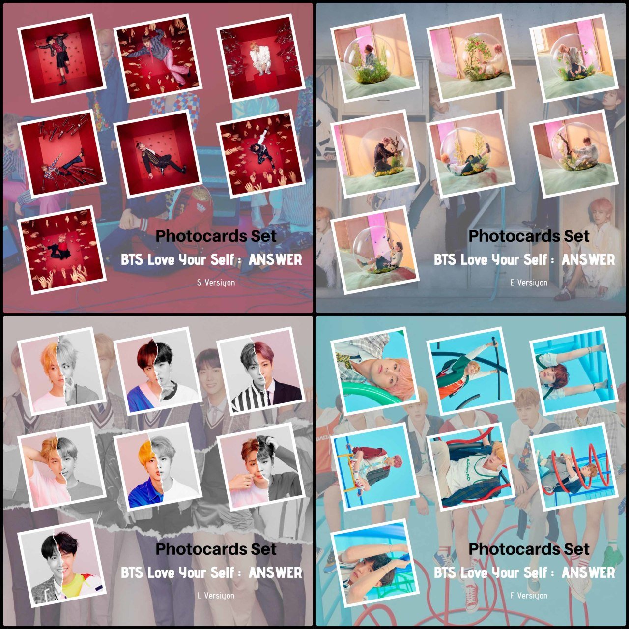 BTS ''Love Your Self : ANSWER'' Fotokart Setleri