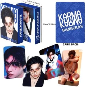 STRAY KIDS Bangchan '' Karma '' Çift Yön Baskılı Lomo Card Seti