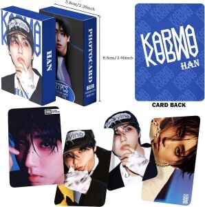 STRAY KIDS Han '' Karma '' Çift Yön Baskılı Lomo Card Seti