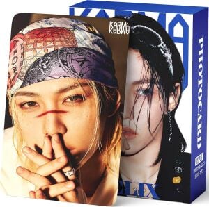 STRAY KIDS Felix '' Karma '' Çift Yön Baskılı Lomo Card Seti