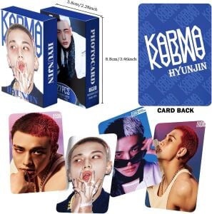 STRAY KIDS Hyunjin '' Karma '' Çift Yön Baskılı Lomo Card Seti