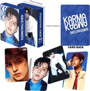 STRAY KIDS Seungmin '' Karma '' Çift Yön Baskılı Lomo Card Seti