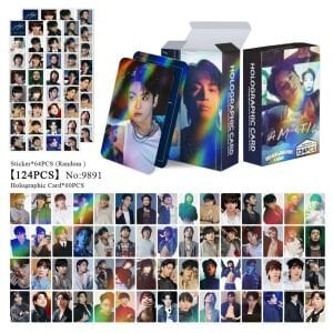 BTS Jungkook '' Golden '' Çift Yön Baskılı Hologramlı Lomo Card Seti