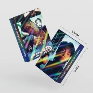 BTS Jungkook '' Golden '' Çift Yön Baskılı Hologramlı Lomo Card Seti