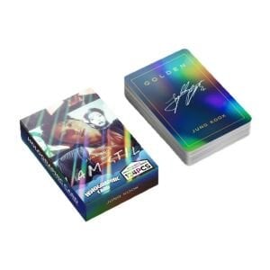 BTS Jungkook '' Golden '' Çift Yön Baskılı Hologramlı Lomo Card Seti