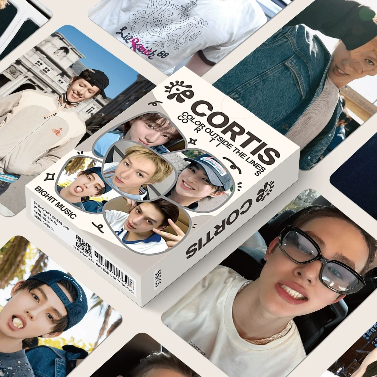 CORTIS '' Color Outside The Lines '' Çift Yön Baskılı Lomo Card Seti (55 Pcs)