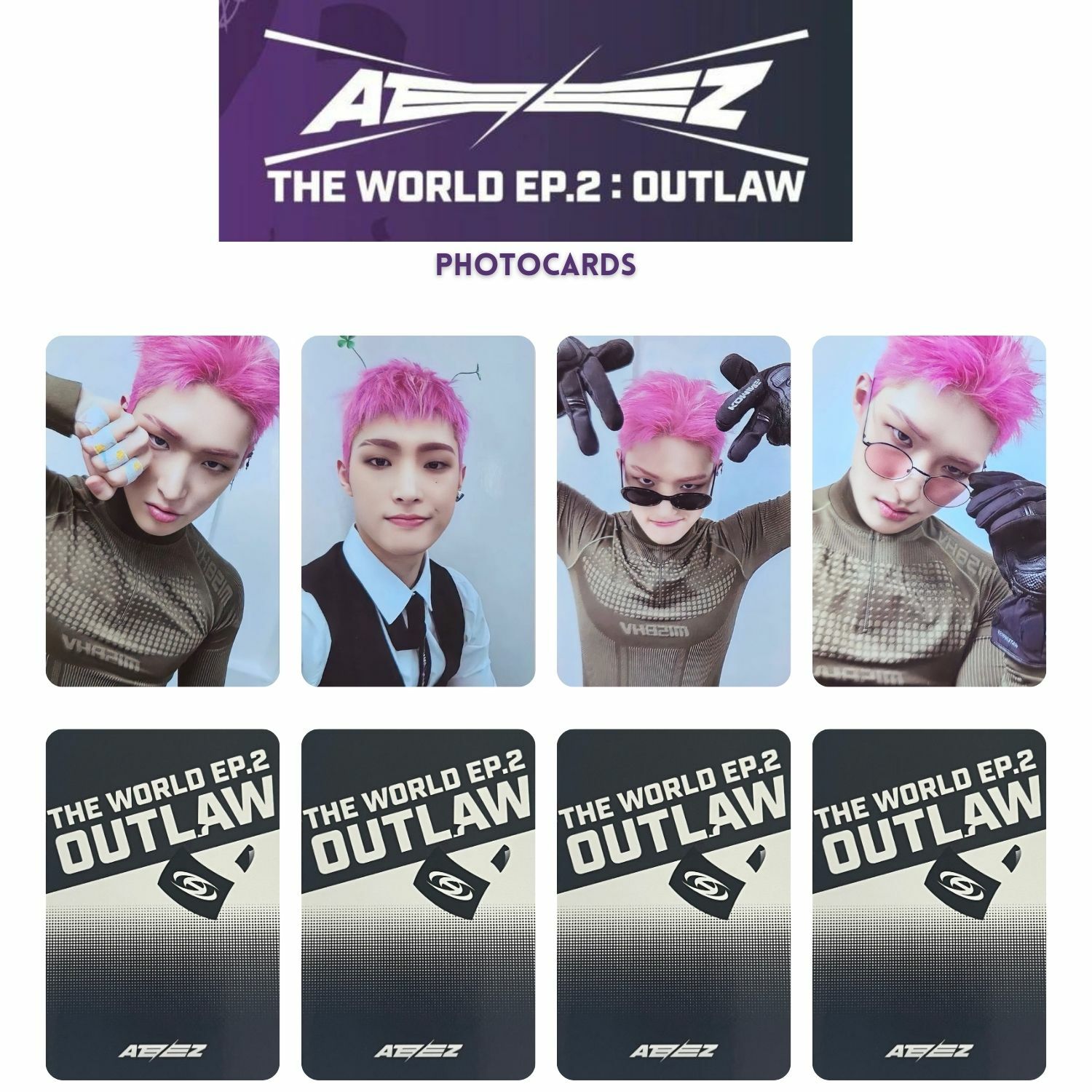ateez outlaw mingi ミンギ withmuu セット ATEEZ Mingi '' The World Ep 2 : OUTLAW '' PC Set