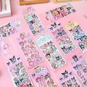 Sanrio My Melody & Kuromi Dekoratif Süsleme Sticker