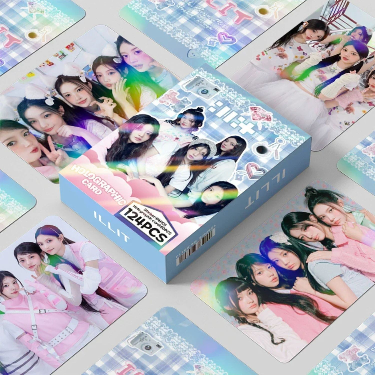 ILLIT '' Not Cute Anymore '' Çift Yön Baskılı Hologramlı Lomo Card Seti (60 Pcs)