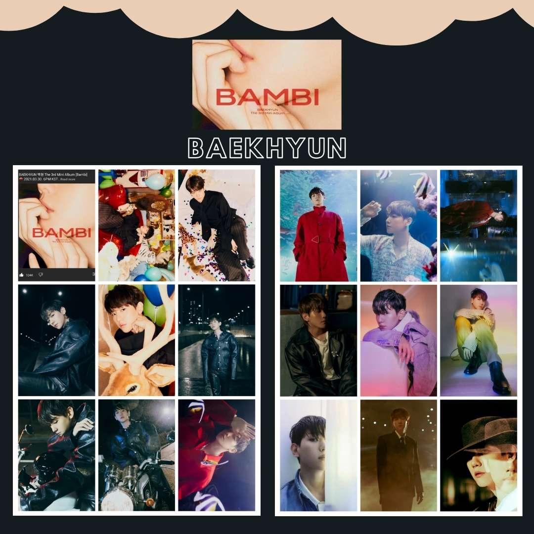 EXO Baekhyun '' Bambi '' Fotokart Seti
