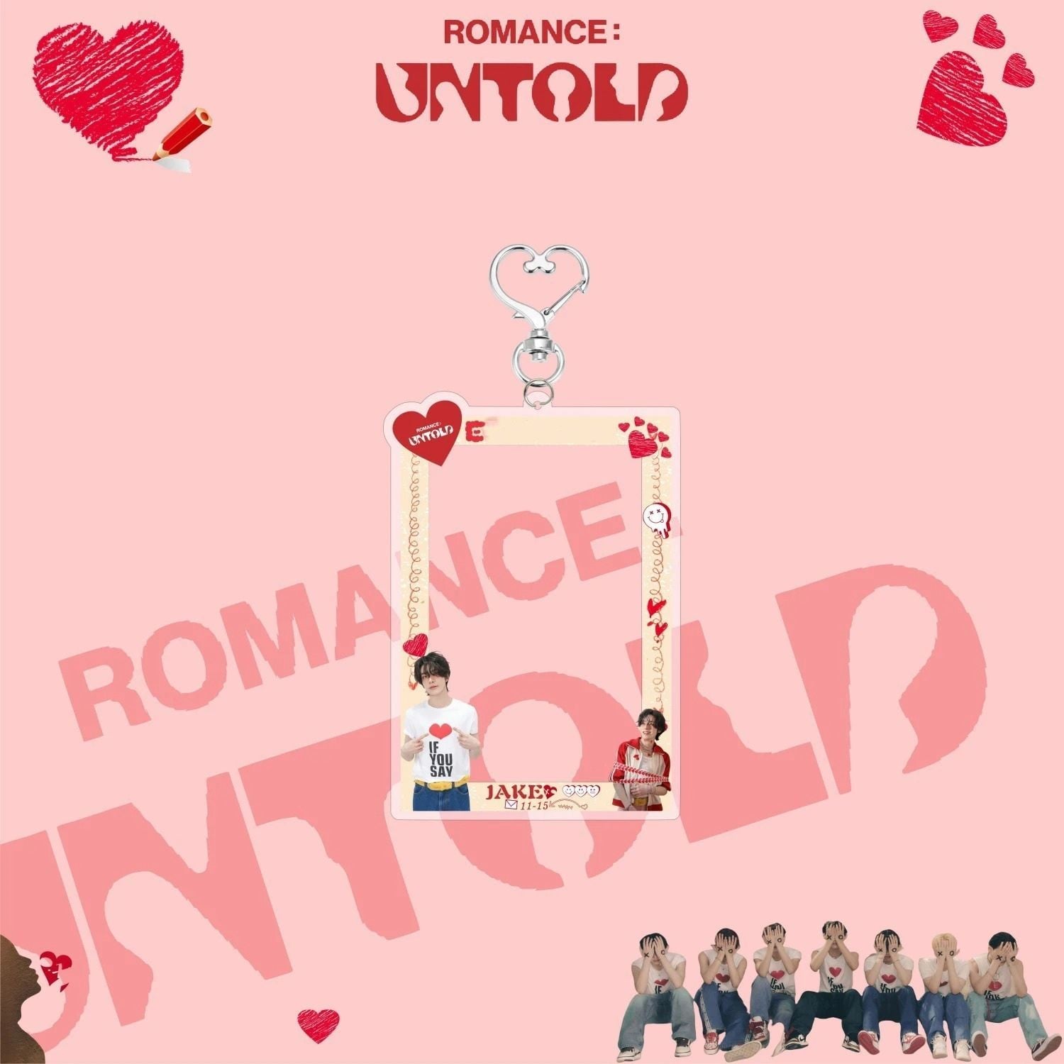 ENHYPEN '' ROMANCE : Untold '' Sert Kapak Card Holder/Anahtarlık JAKE