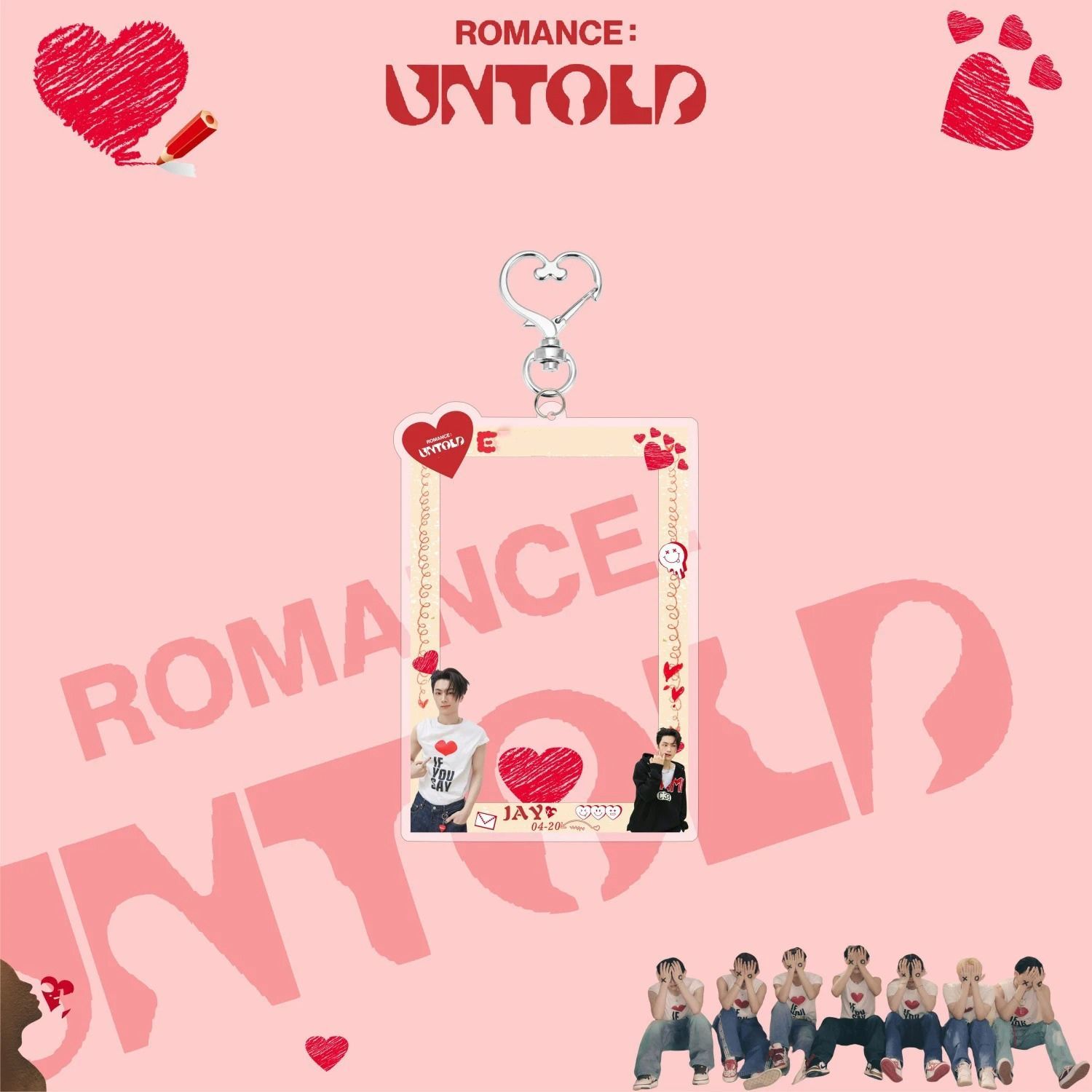 ENHYPEN '' ROMANCE : Untold '' Sert Kapak Card Holder/Anahtarlık JAY