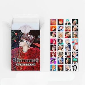 G-DRAGON '' Übermensch '' Çift Yön Baskılı Lomo Card Seti (60 Pcs)