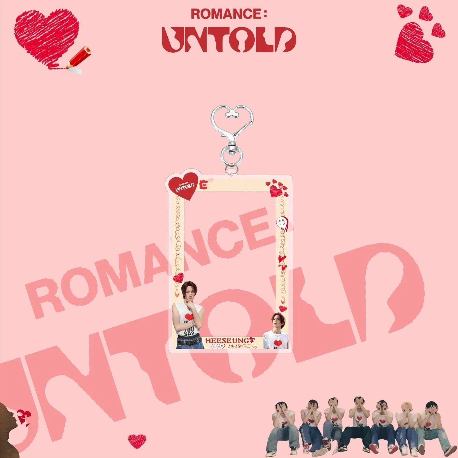 ENHYPEN '' ROMANCE : Untold '' Sert Kapak Card Holder/Anahtarlık HEESEUNG