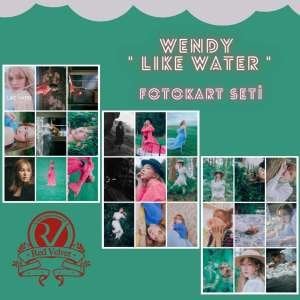 Red Velvet Wendy '' Like Water '' Fotokart Seti