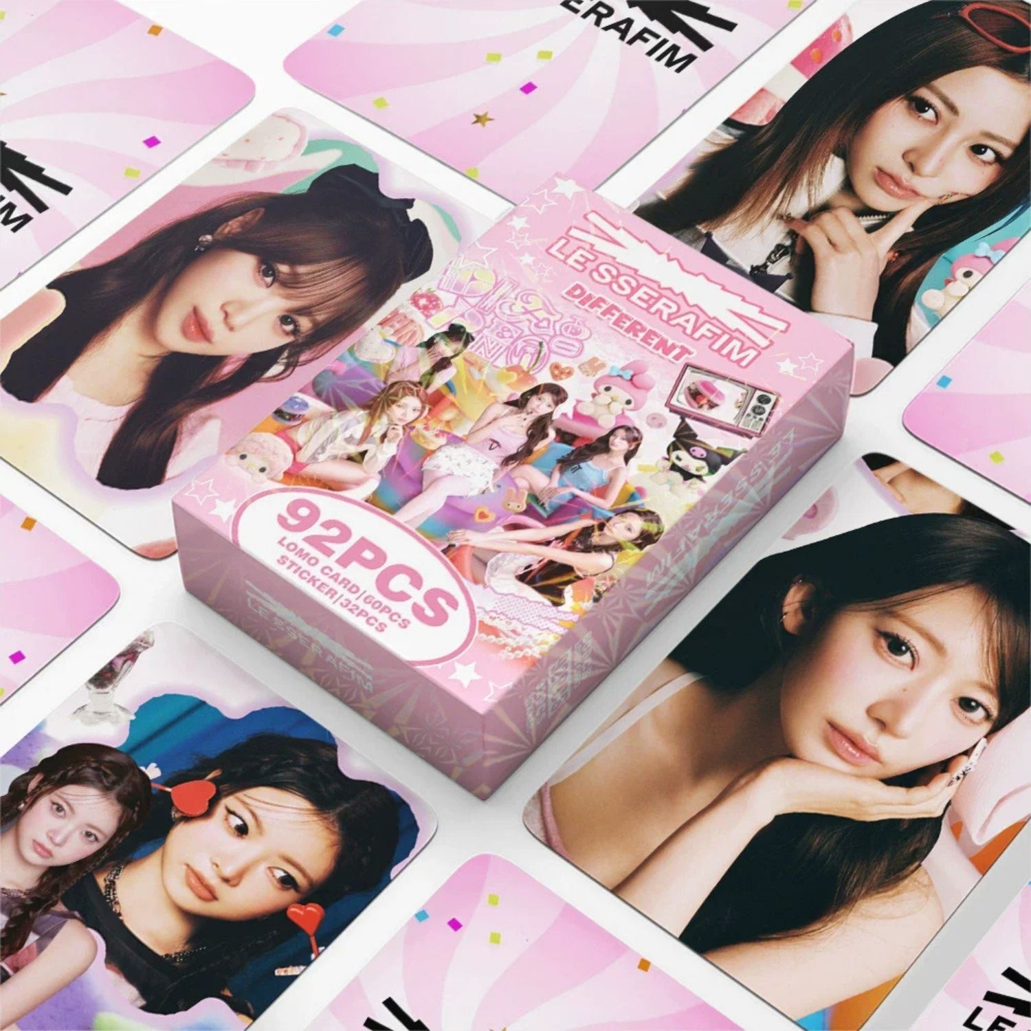 LE SSERAFIM '' Different '' Çift Yön Baskılı Lomo Card Seti (60 Pcs)