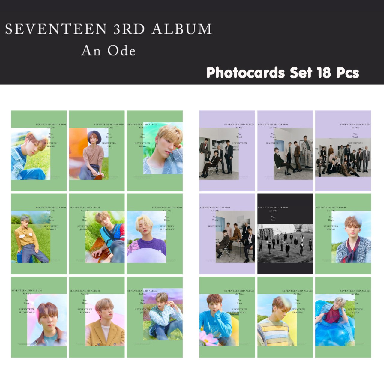 Seventeen ''An Ode'' Fotokart Seti - Set 1
