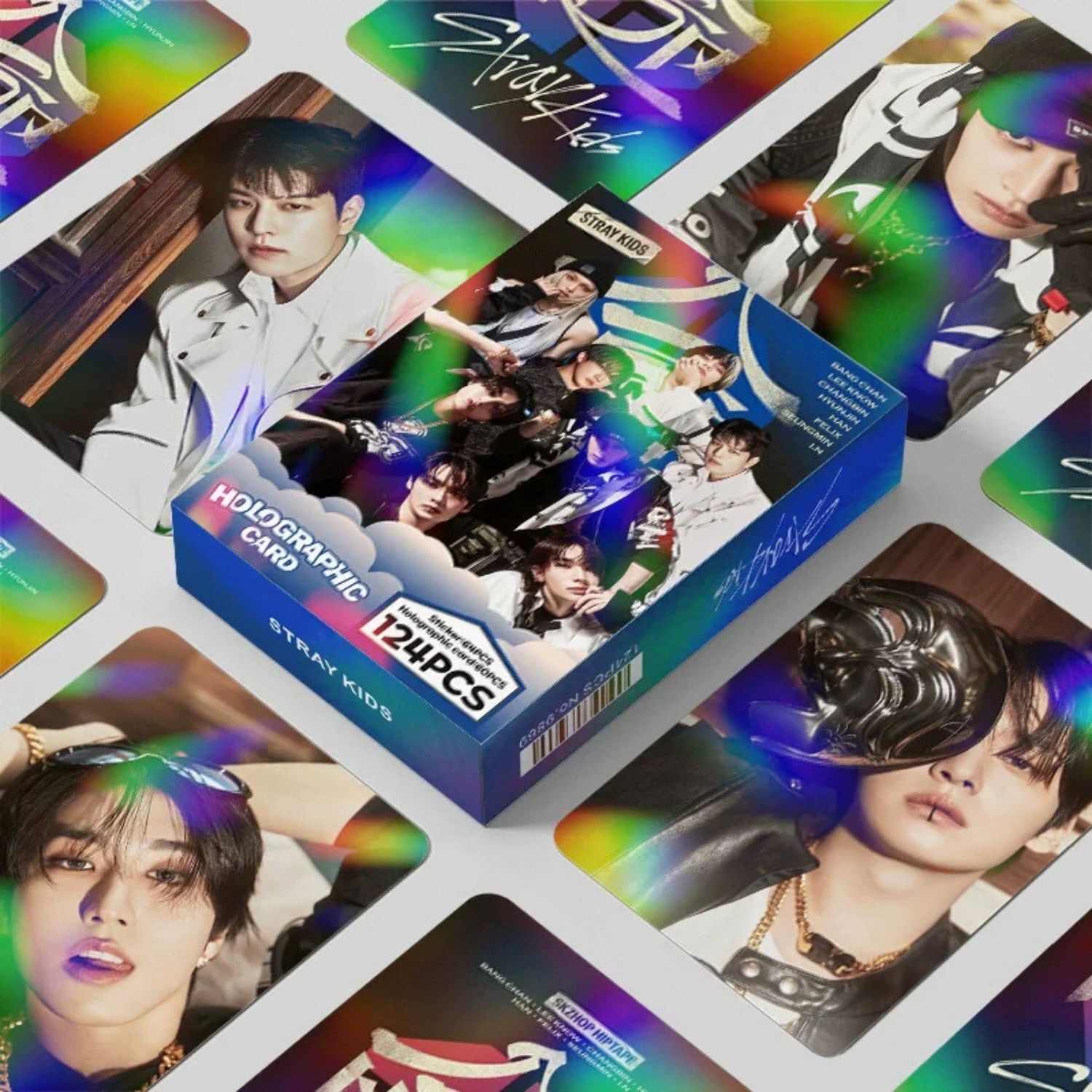 STRAY KIDS '' Hop '' Çift Yön Baskılı Hologramlı/Lomo Card Seti (60 Pcs)