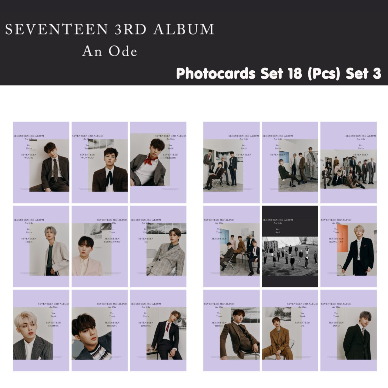 Seventeen ''An Ode'' Fotokart Seti - Set 3