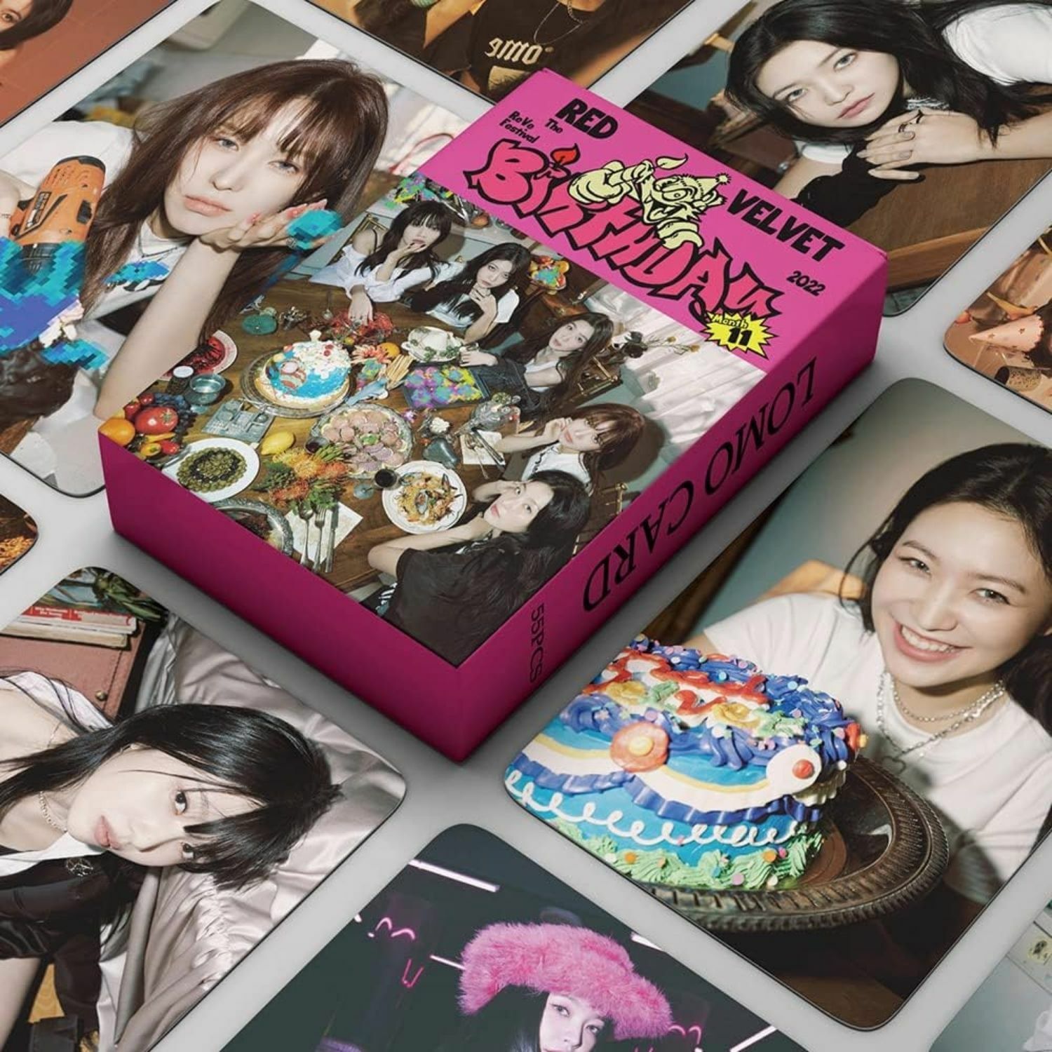 Red Velvet  '' Birthday '' Çift Yön Baskılı Lomo Card Seti