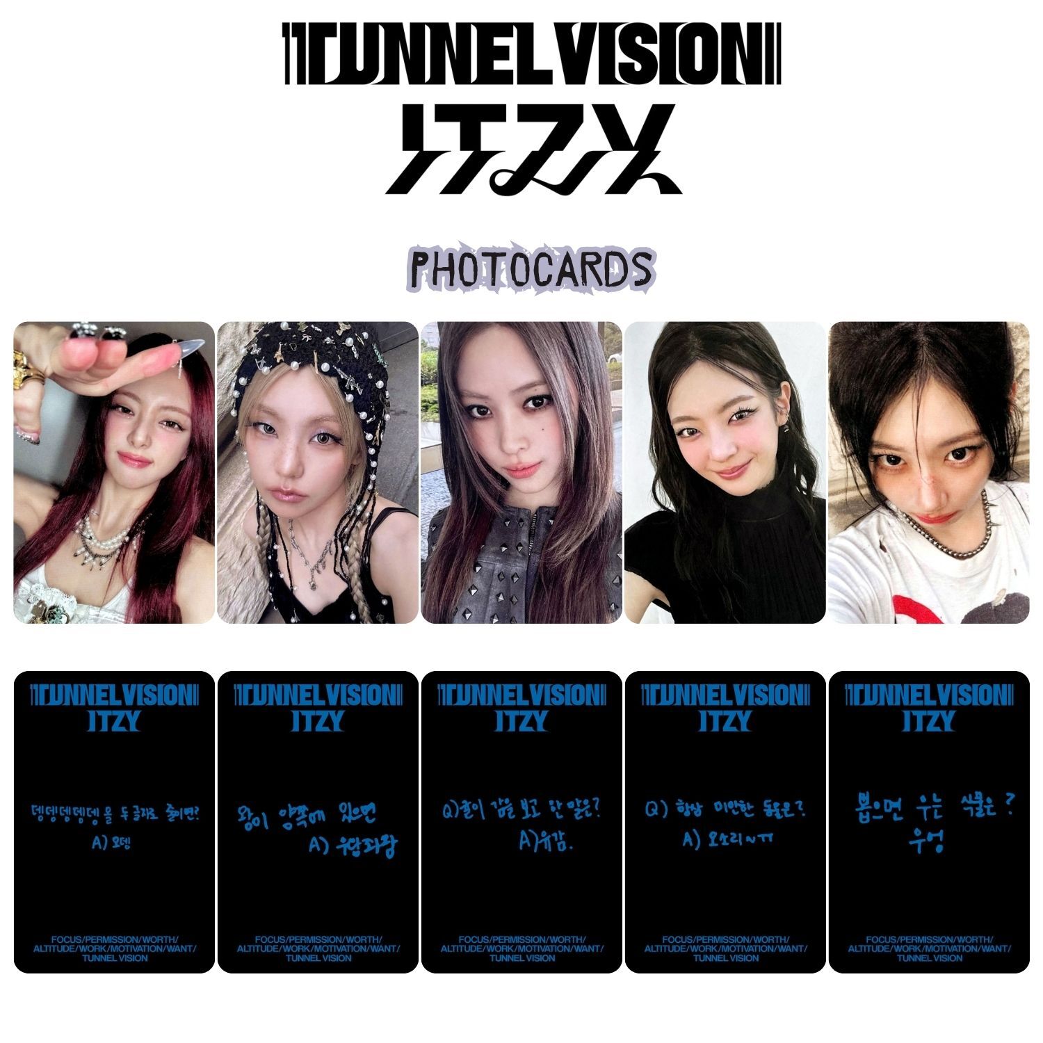 ITZY '' Tunnel Vision '' Photocards Set Photobook A